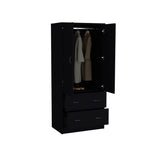 Closet Taly Wengue 78.7x180.1cm Con Dos Cajones