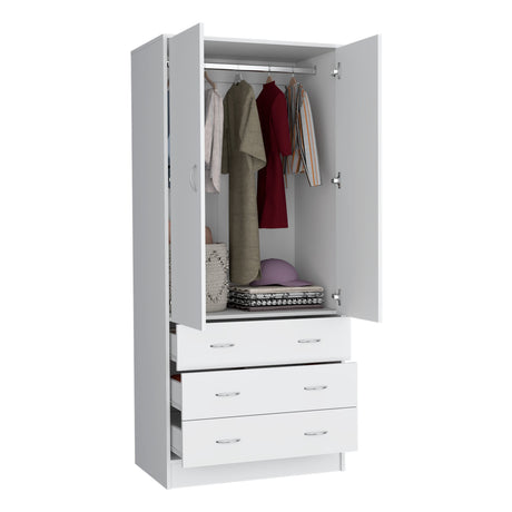 Closet Taly Blanco 78.7x180.1cm con Tres Cajones - Closets | Bylmo