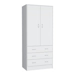 Closet Taly Blanco 78.7x180.1cm Con Tres Cajones