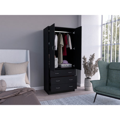 Closet Taly Wengue 78.7x180.1cm con Tres Cajones - Closets | Bylmo