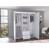 Closet Bariloche Blanco 150.3x177.9cm con Dos Cajones - CLOSETS | Bylmo