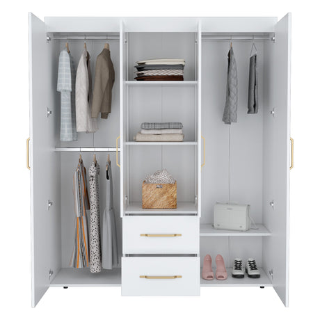 Closet Bariloche Blanco 150.3x177.9cm con Dos Cajones - CLOSETS | Bylmo