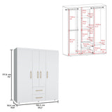 Closet Bariloche Blanco 150.3x177.9cm con Dos Cajones - CLOSETS | Bylmo