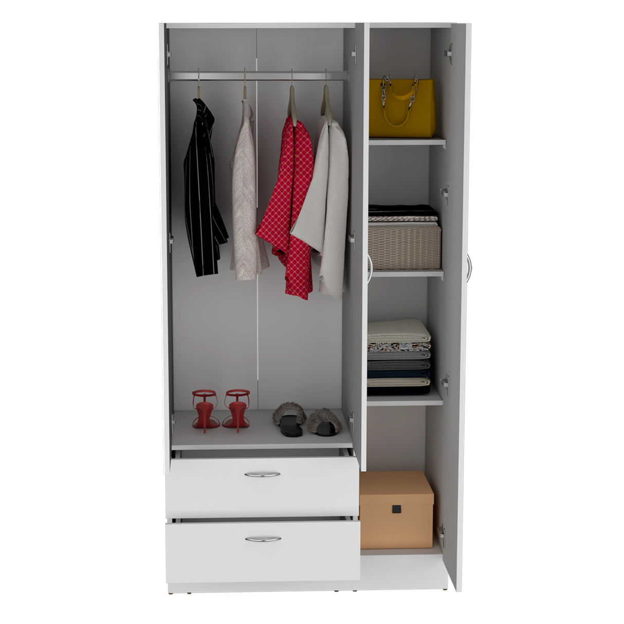 Closet Riverside Blanco 90x180.6 cm con Dos Cajones - Closets | Bylmo