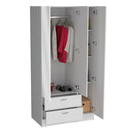 Closet Riverside Blanco 90x180.6 Cm Con Dos Cajones