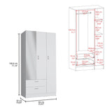 Closet Riverside Blanco 90x180.6 cm con Dos Cajones - Closets | Bylmo