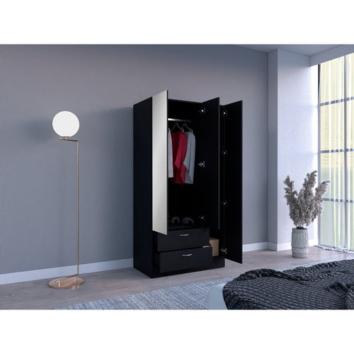 Closet Riverside Wengue 90x180.6 Cm Con Dos Cajones