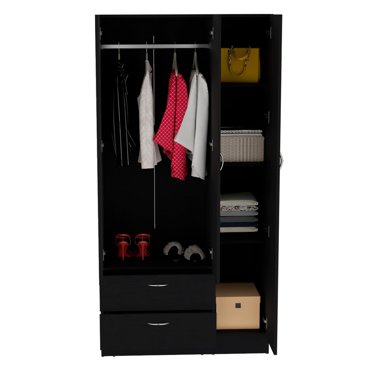 Closet Riverside Wengue 90x180.6 cm con Dos Cajones - Closets | Bylmo