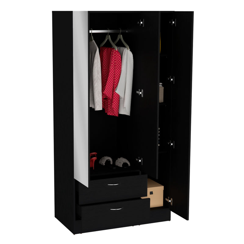 Closet Riverside Wengue 90x180.6 Cm Con Dos Cajones