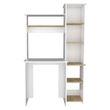 Centro de Computo Heinrich Duna con Blanco 98.5x163.1cm con Organizador de Libros - Escritorios | Bylmo