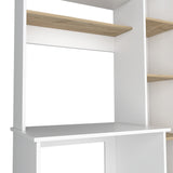 Centro de Computo Heinrich Duna con Blanco 98.5x163.1cm con Organizador de Libros - Escritorios | Bylmo