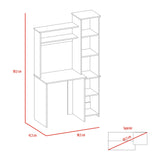Centro de Computo Heinrich Duna con Blanco 98.5x163.1cm con Organizador de Libros - Escritorios | Bylmo