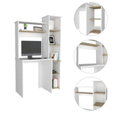 Centro de Computo Heinrich Duna con Blanco 98.5x163.1cm con Organizador de Libros - Escritorios | Bylmo