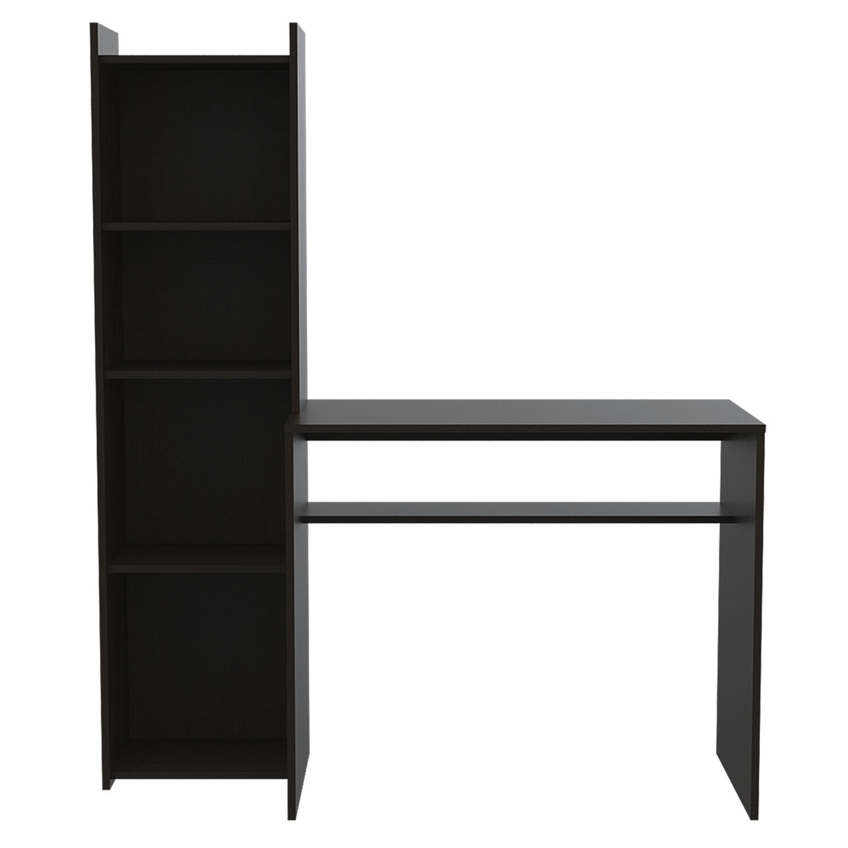 Escritorio Napoli Wengue 127.1x150.05cm con Biblioteca - Escritorios | Bylmo