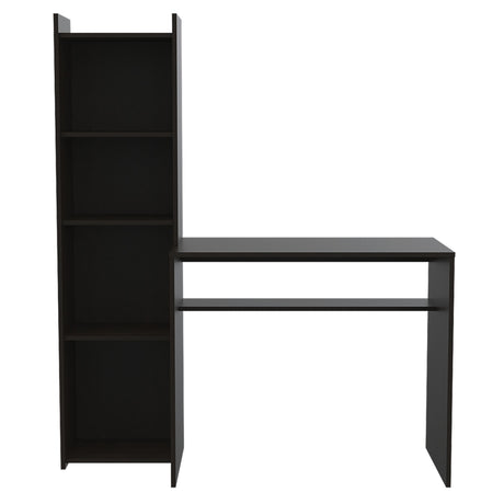 Escritorio Napoli Wengue 127.1x150.05cm con Biblioteca - Escritorios | Bylmo