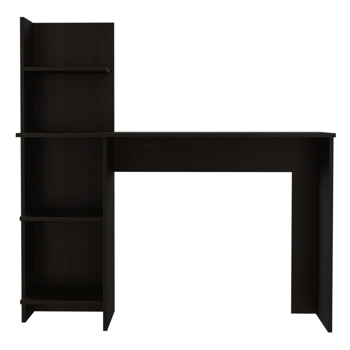 Escritorio Vilna Wengue 120x120.6cm con Organizador de Libros - Escritorios | Bylmo