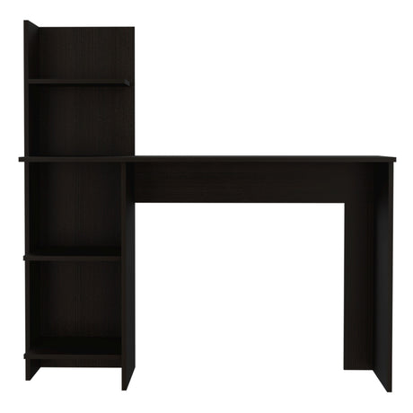 Escritorio Vilna Wengue 120x120.6cm con Organizador de Libros - Escritorios | Bylmo