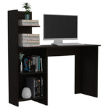 Escritorio Vilna Wengue 120x120.6cm con Organizador de Libros - Escritorios | Bylmo