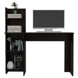 Escritorio Vilna Wengue 120x120.6cm con Organizador de Libros - Escritorios | Bylmo