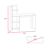 Escritorio Vilna Wengue 120x120.6cm con Organizador de Libros - Escritorios | Bylmo