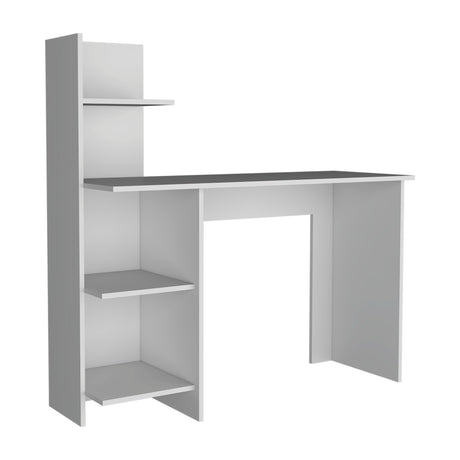 Escritorio Vilna Blanco 120x120.6cm con Organizador de Libros - Escritorios | Bylmo