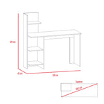 Escritorio Vilna Blanco 120x120.6cm Con Organizador De Libros