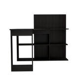 Escritorio en L Masai Wengue 131.5x110.6cm con Organizador de Libros - Escritorios | Bylmo