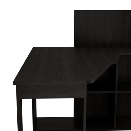 Escritorio en L Masai Wengue 131.5x110.6cm con Organizador de Libros - Escritorios | Bylmo