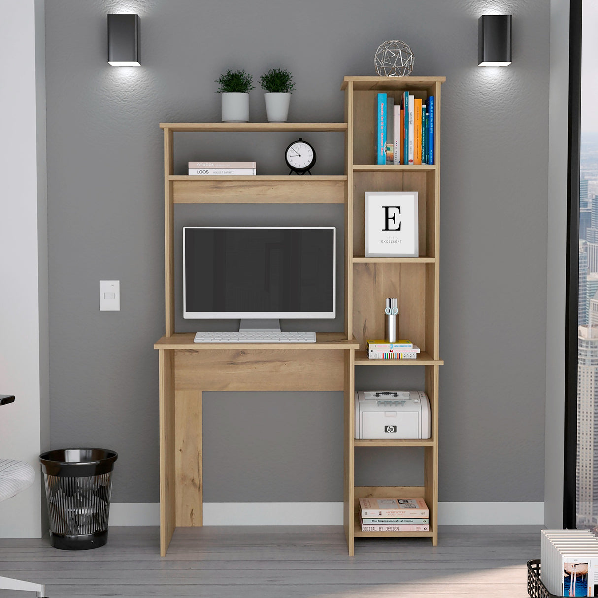 Escritorio Versalles Duna 98.5x162.5cm con Organizador de Libros - Escritorios | Bylmo