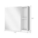Gabinete de Baño Oman Blanco 50x47.3cm con Tres Entrepaños - Gabinetes de Baño | Bylmo