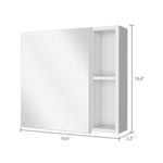 Gabinete De Baño Oman Blanco 50x47.3cm Con Tres Entrepaños