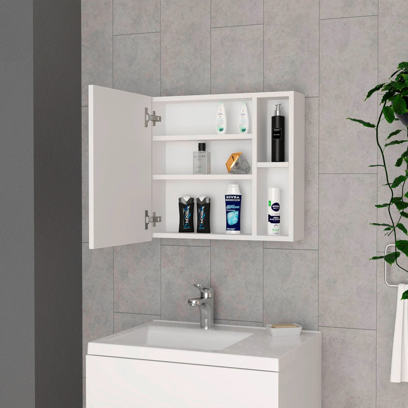 Gabinete De Baño Oman Blanco 50x47.3cm Con Tres Entrepaños