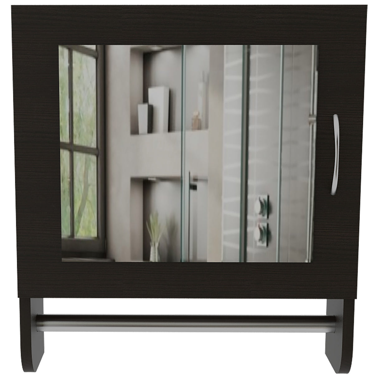 Gabinete de Baño Umbra Wengue 45x50cm con Un Entrepaño - GABINETES DE BANHO | Bylmo