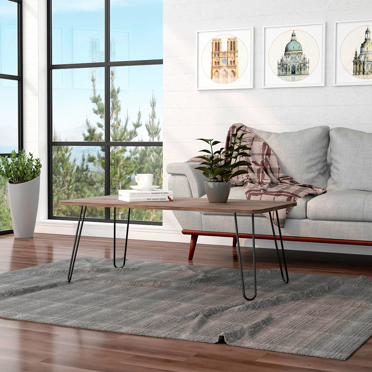 Mesa de Centro Andorra Bellota 110x41.8cm con Patas - Mesas de Centro | Bylmo