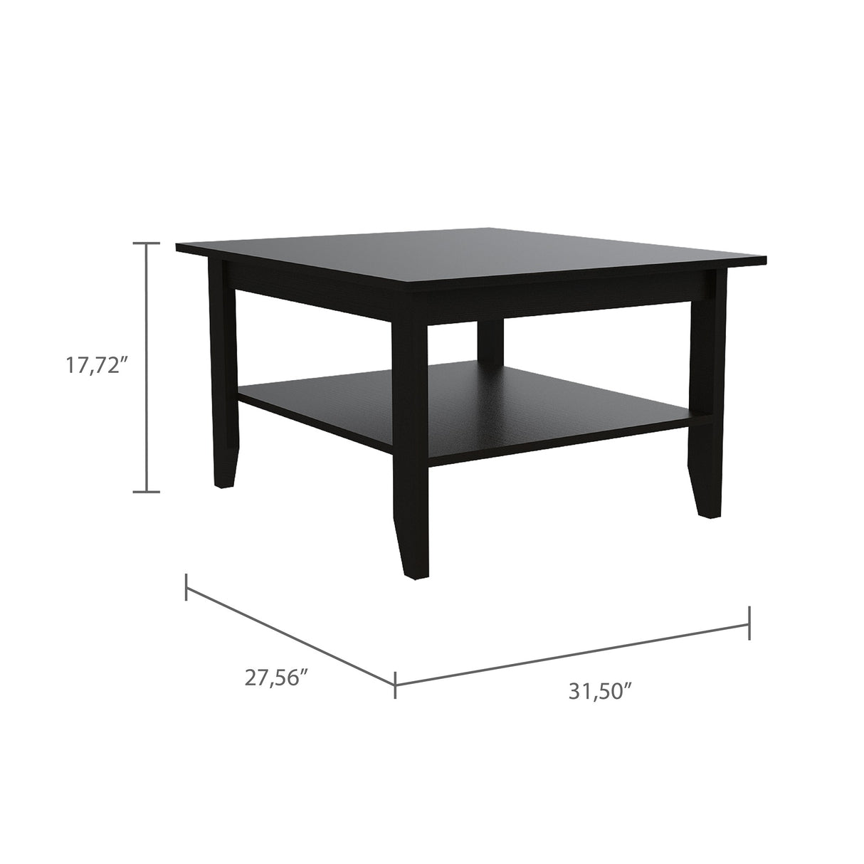 Mesa de Centro Essential Wengue 80x45cm con Patas - Mesas de Centro | Bylmo