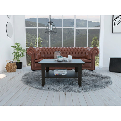 Mesa de Centro Essential Wengue 80x45cm con Patas - Mesas de Centro | Bylmo