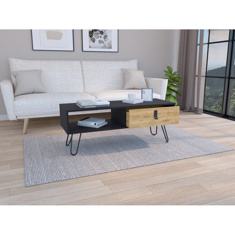 Mesa de Centro Huna Wengue 104x40.4 cm con Compartimento - Mesas de Centro | Bylmo