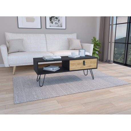 Mesa de Centro Huna Wengue 104x40.4 cm con Compartimento - Mesas de Centro | Bylmo
