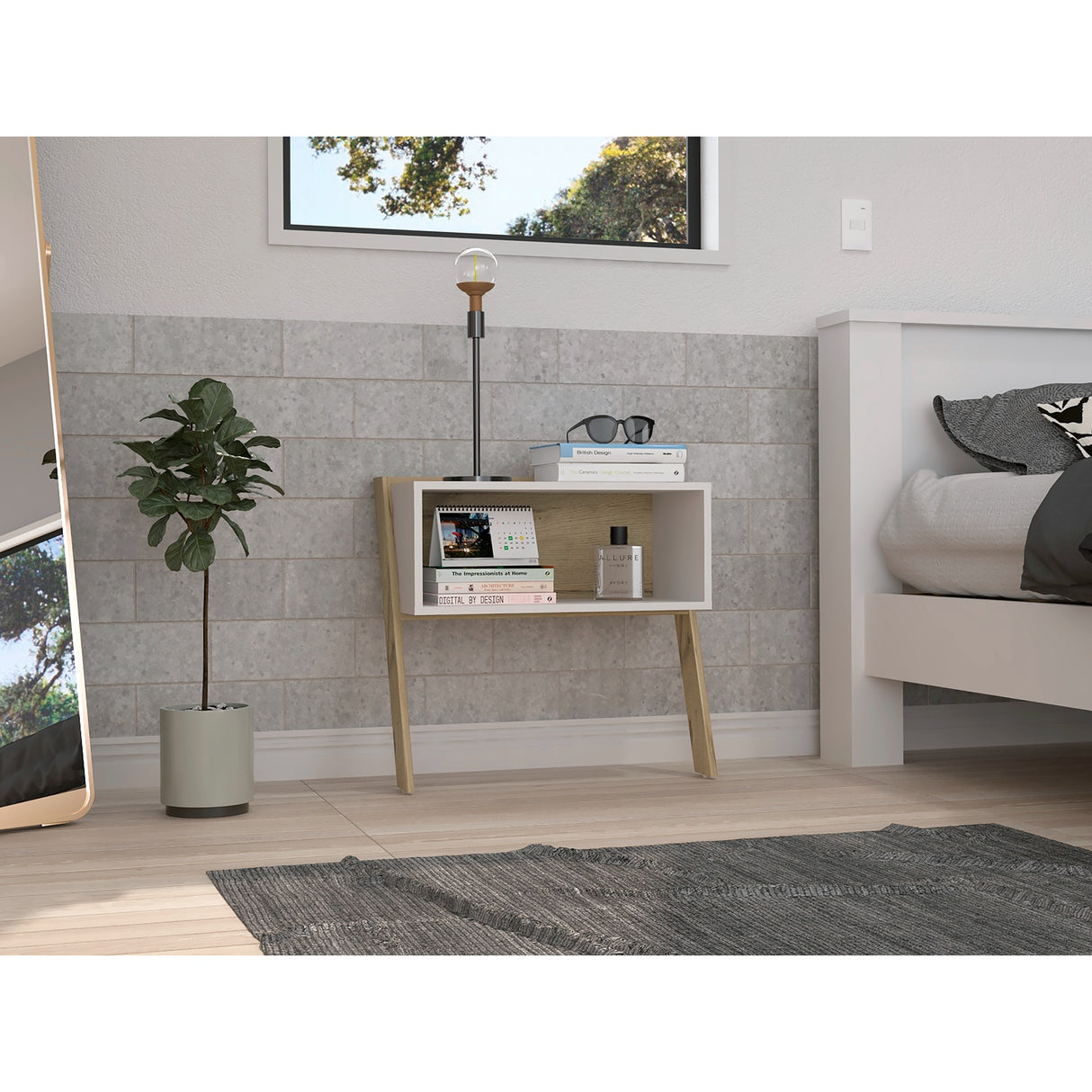 Mesa de Noche Aira Duna 63x30.6cm con Un Compartimiento - Mesas de Noche | Bylmo