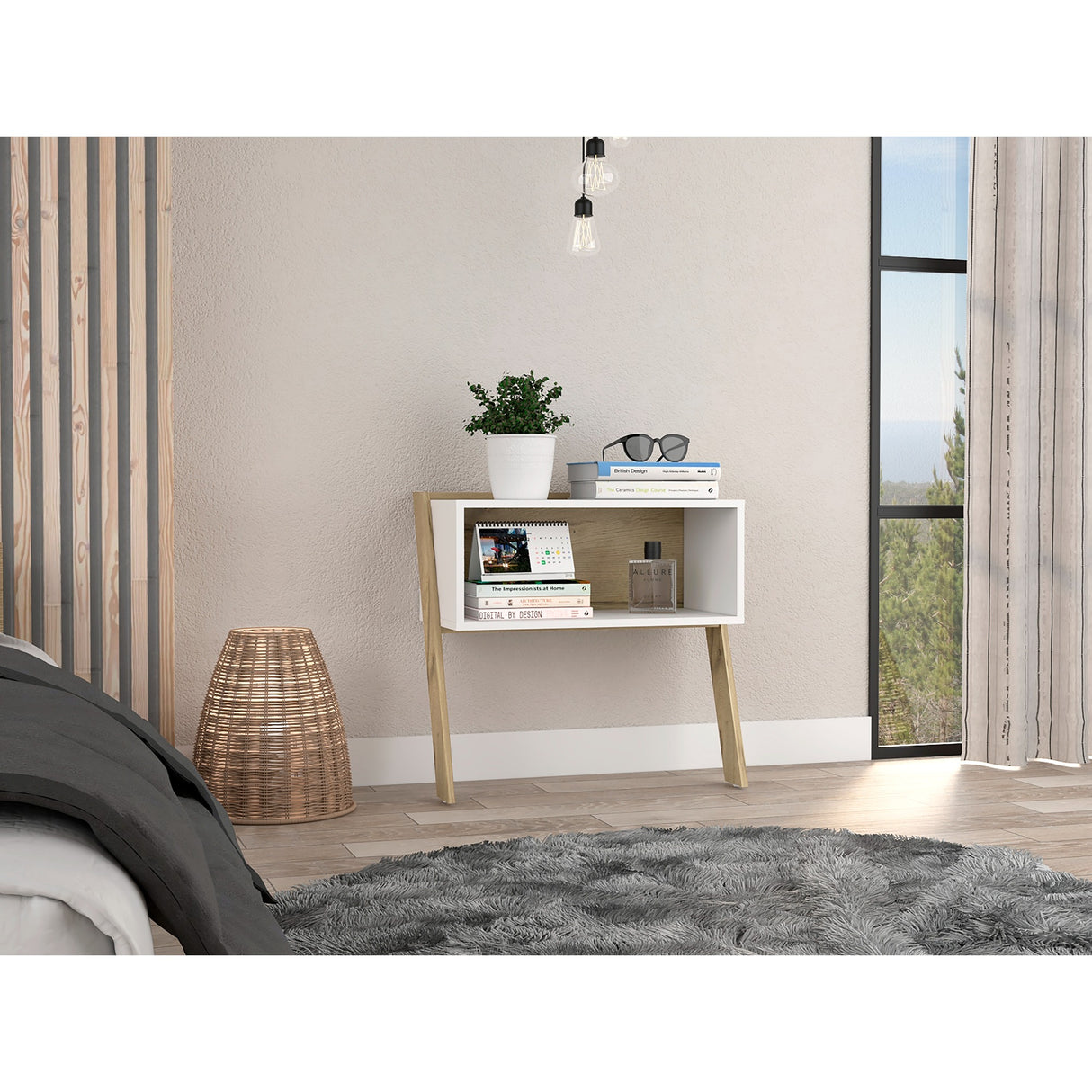 Mesa de Noche Aira Duna 63x30.6cm con Un Compartimiento - Mesas de Noche | Bylmo