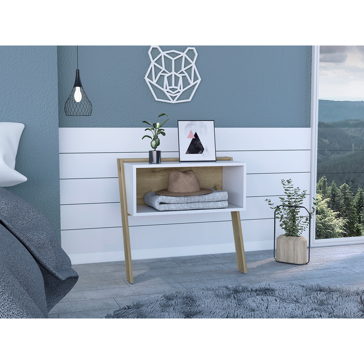 Mesa de Noche Aira Duna 63x30.6cm con Un Compartimiento - Mesas de Noche | Bylmo