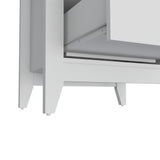 Mesa de Noche Amara Blanca 60x61.6 cm con Dos Cajones - Mesas de Noche | Bylmo