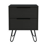 Mesa de Noche Augusta Wengue 45x57cm con Dos Cajones - Mesas de Noche | Bylmo
