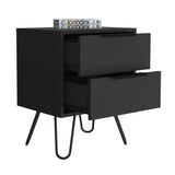 Mesa de Noche Augusta Wengue 45x57cm con Dos Cajones - Mesas de Noche | Bylmo
