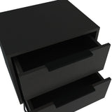 Mesa de Noche Augusta Wengue 45x57cm con Dos Cajones - Mesas de Noche | Bylmo