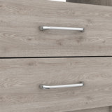 Mesa de Noche Nápoles Ceniza 40.7x50.6cm con Dos Cajones - Mesas de Noche | Bylmo