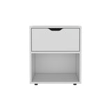 Mesa de Noche Aberdeen Blanco 43.2x50cm con Un Cajón - Mesas de Noche | Bylmo