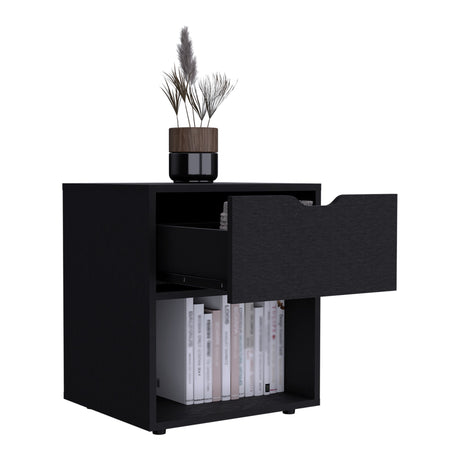 Mesa de Noche Aberdeen Wengue 43.2x50cm con Un Cajón - Mesas de Noche | Bylmo