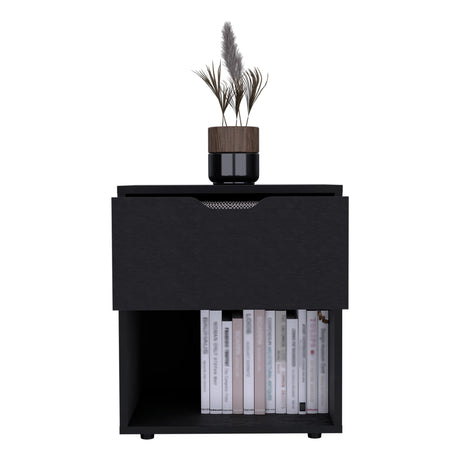 Mesa de Noche Aberdeen Wengue 43.2x50cm con Un Cajón - Mesas de Noche | Bylmo