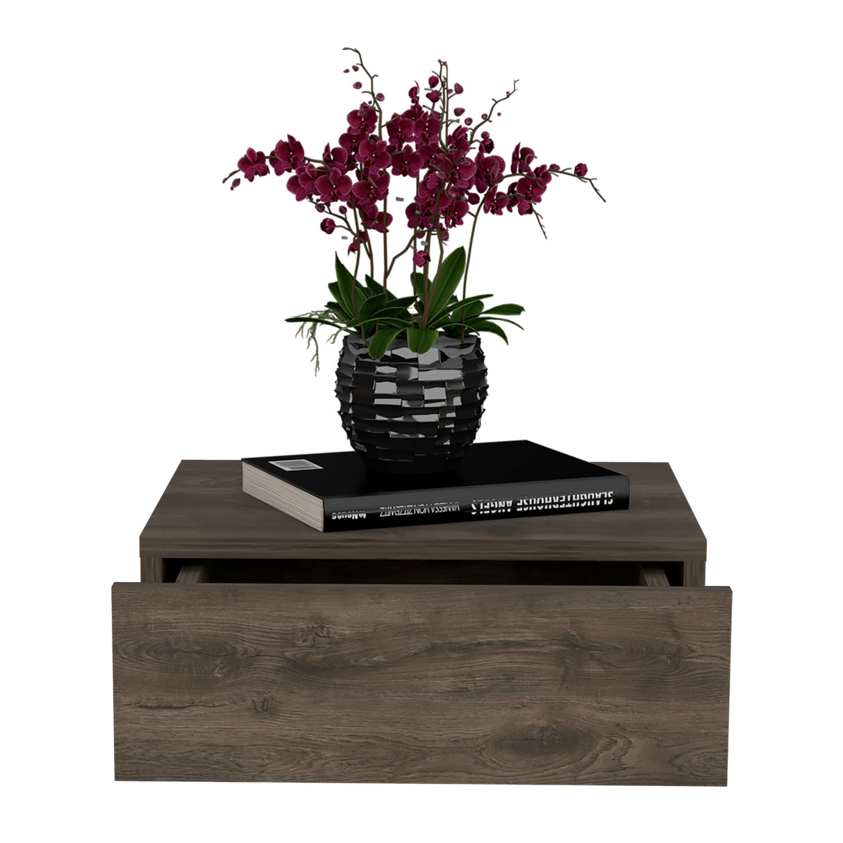 Mesa de Noche Milano Bellota 40x13cm Flotante con Un Cajón - Mesas de Noche | Bylmo